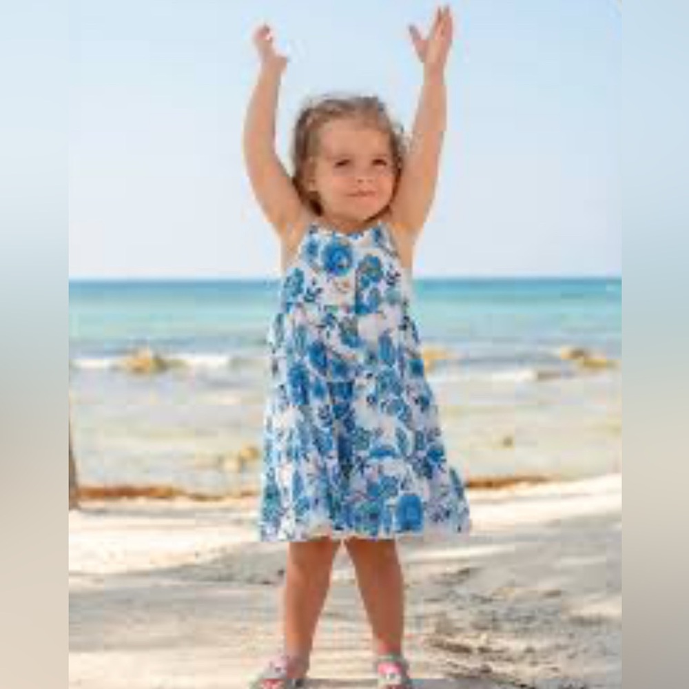 Haute Hippie Rope Tie Back Tiered Floral Dress |Size 18 months